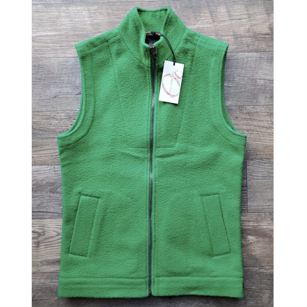Opifici Casentinesi Green 100% Wool Vest | Made in Italy - IT 48